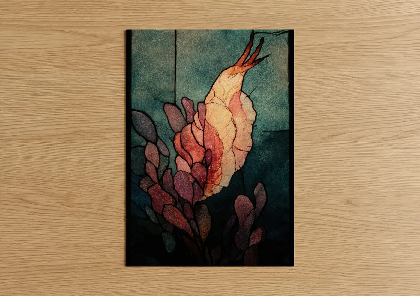 Crimson Nudibranch Sea Creature Wall Art