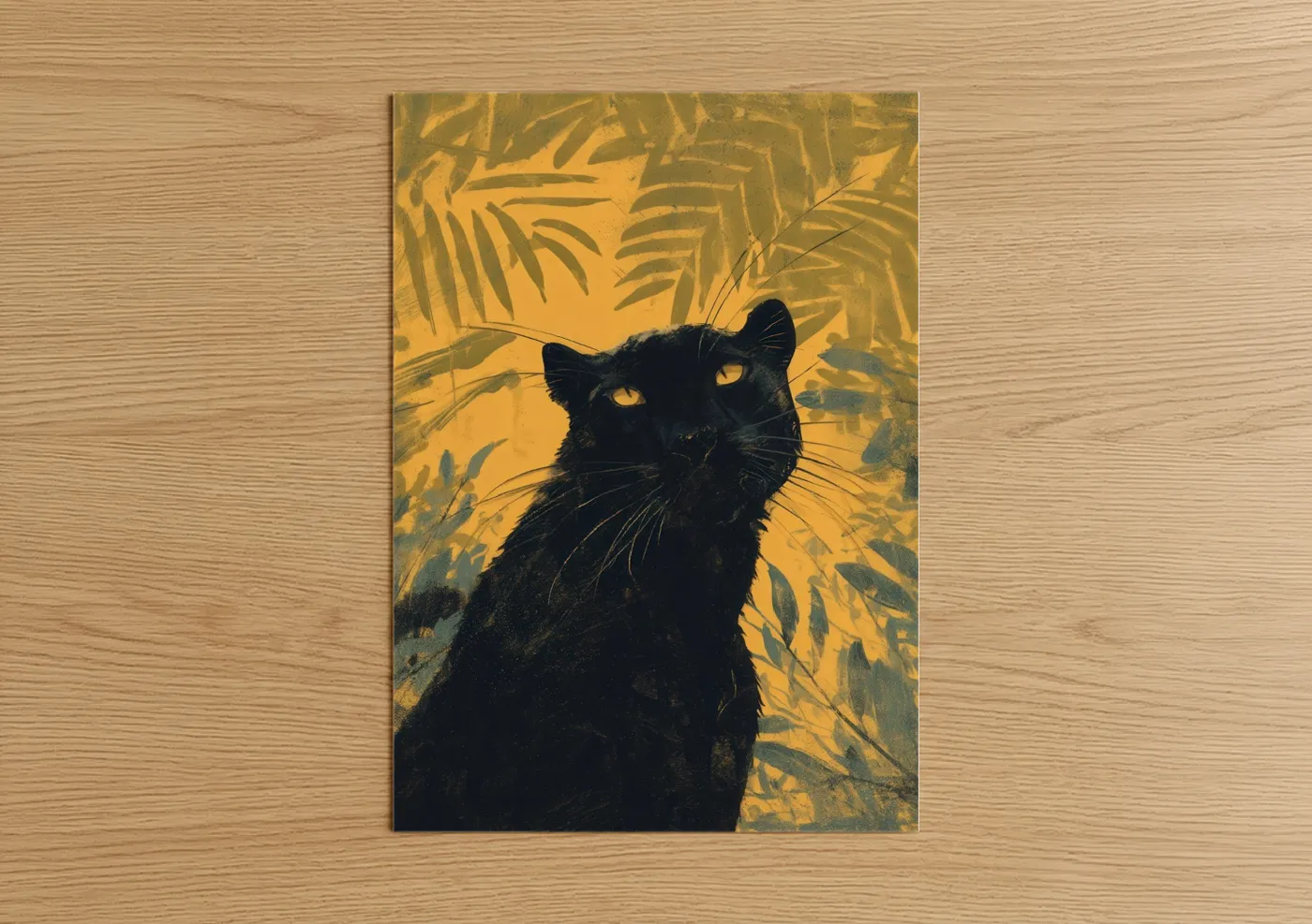 Black Panther Golden Jungle Wall Art