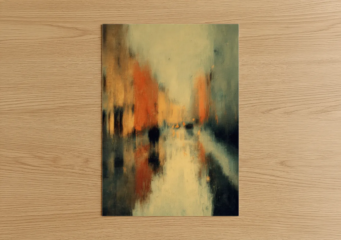 Crimson Storm Abstract Weather Wall Art