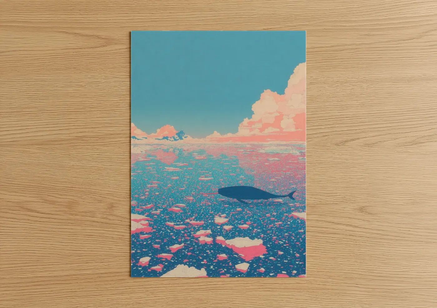 Surreal Narwhal Illustration Art Wall Art