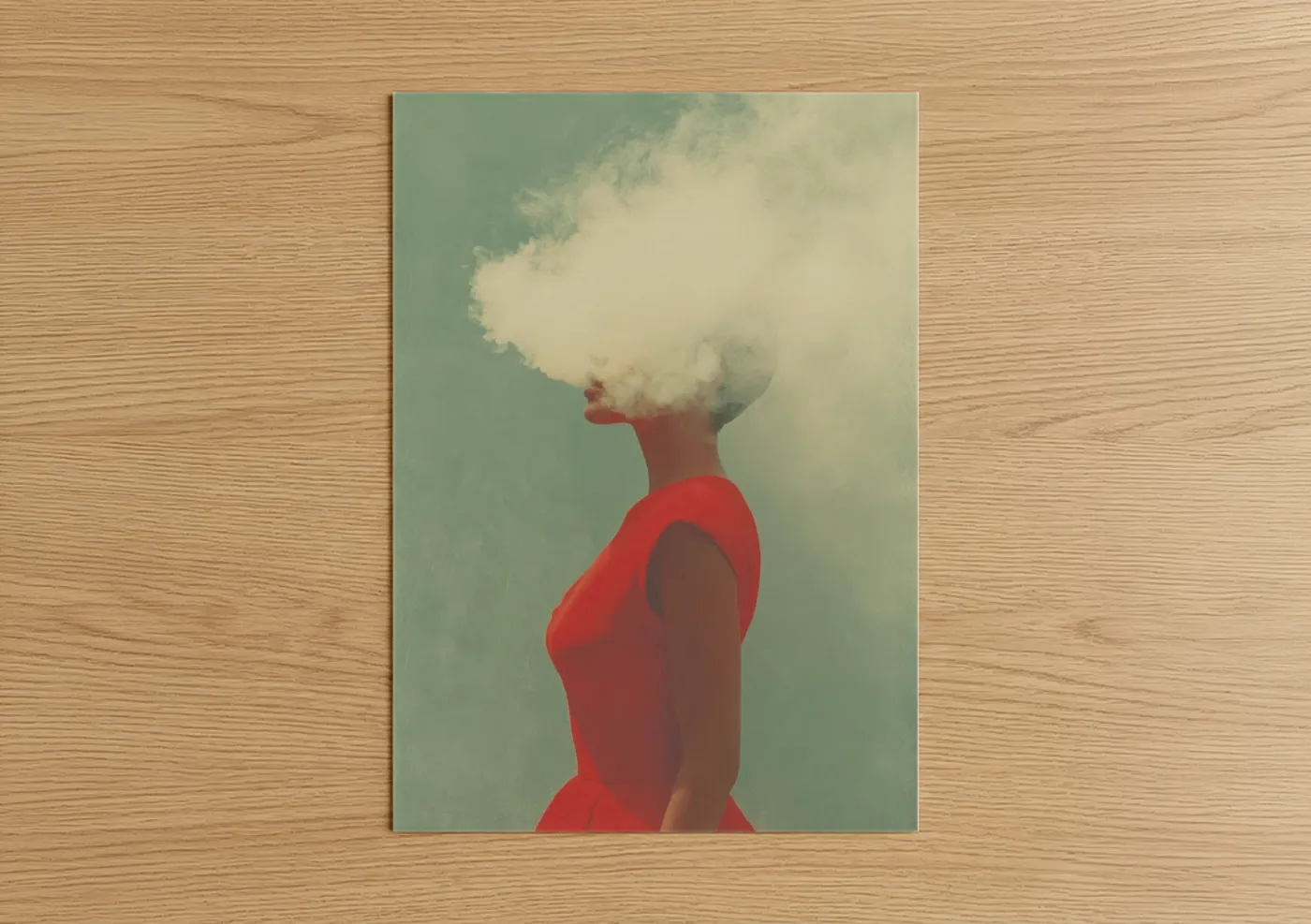 Surreal Smoke Portrait Contemporary Wall Art