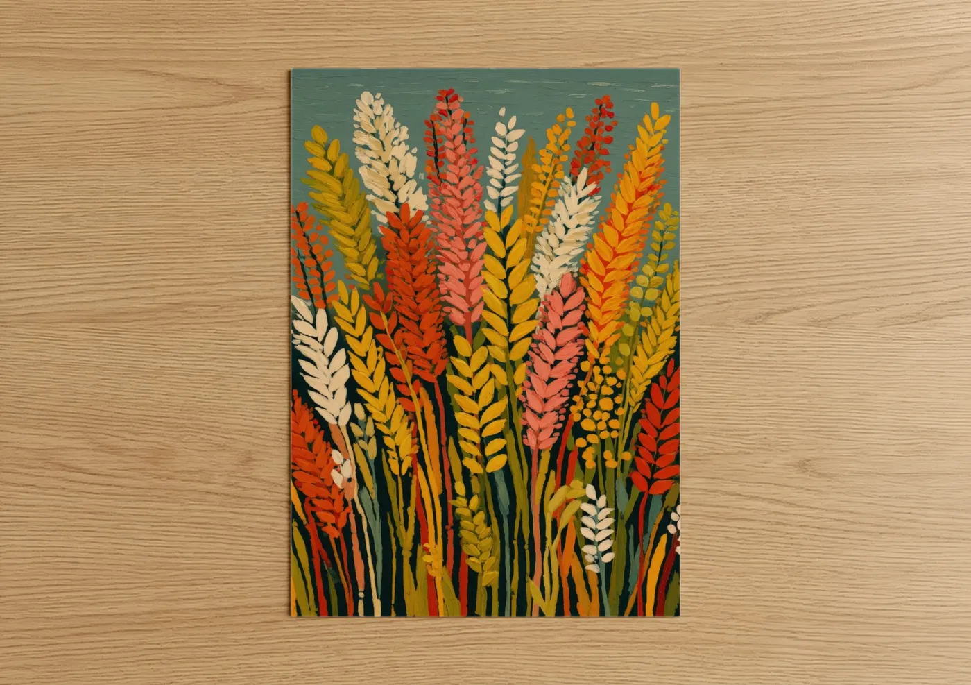 Autumn Grain Field Botanical Art Wall Art