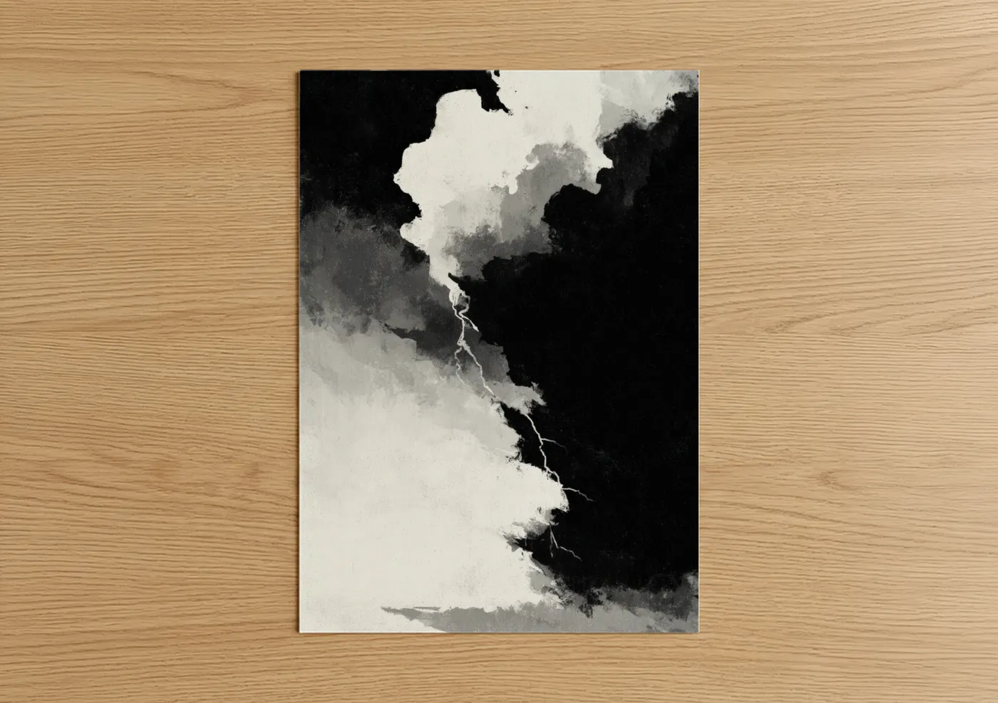 Lightning Storm Dark Dramatic Weather Wall Art