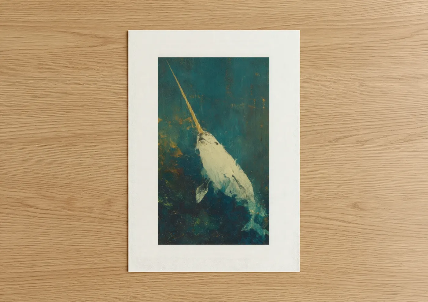 Arctic Narwhal Tusk Underwater Wall Art
