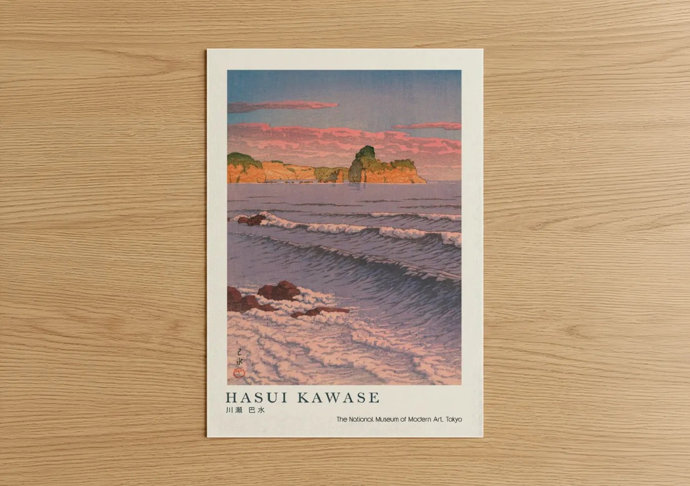Coastal Sunset with Rock Formations Beach Wall Art