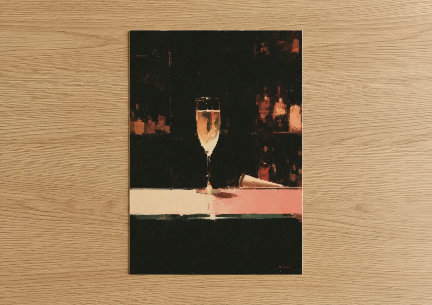 Champagne Glass New Years Eve Celebration Wall Art