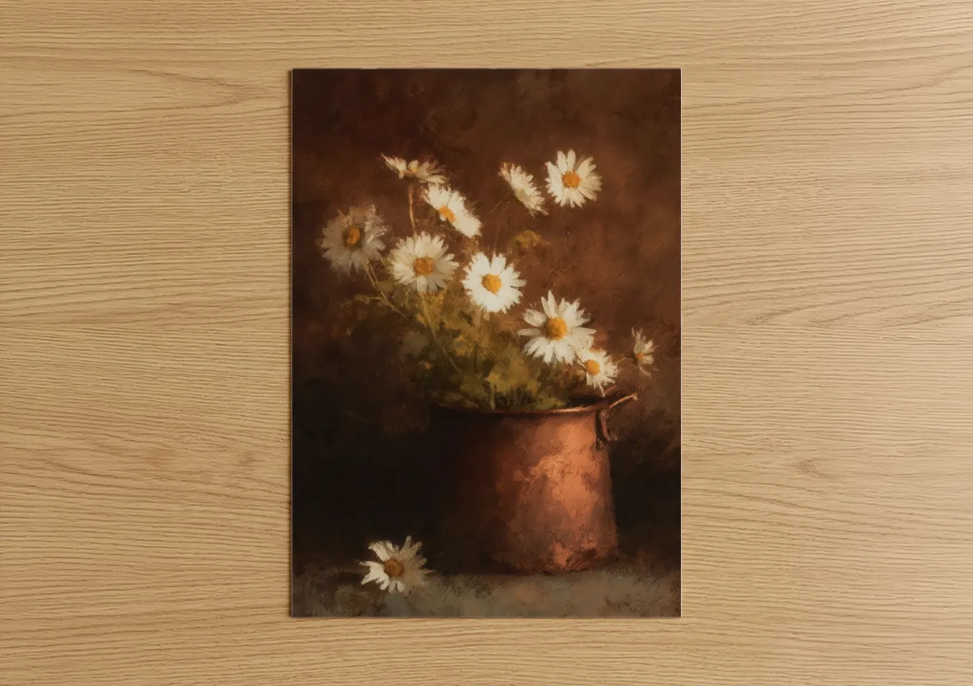 Rustic Daisy Bouquet Classic Floral Wall Art