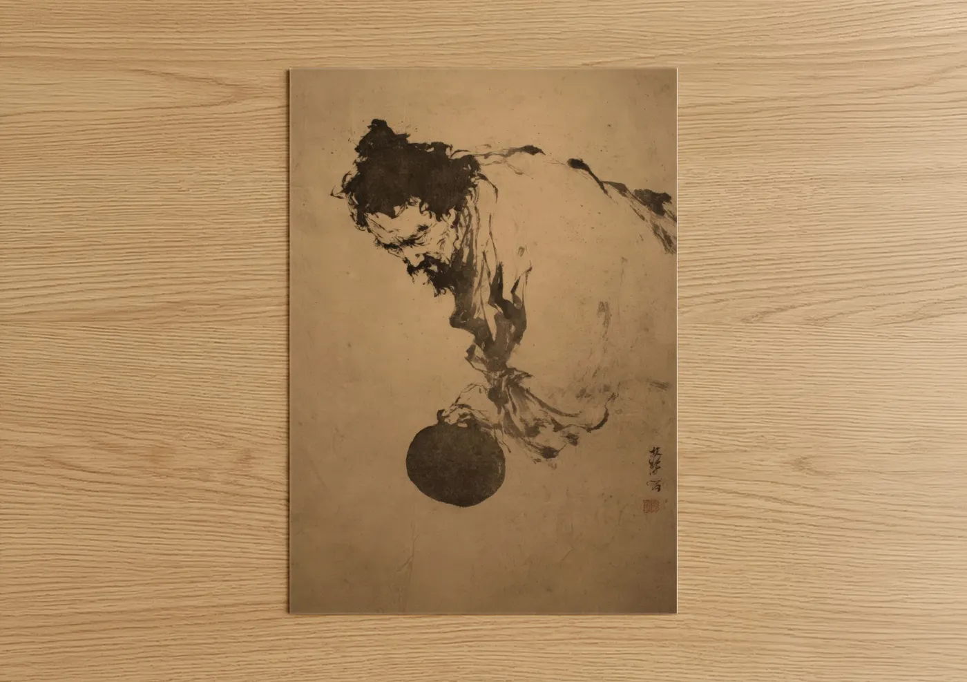 Kung Fu Warrior Dynamic Action Pose Wall Art
