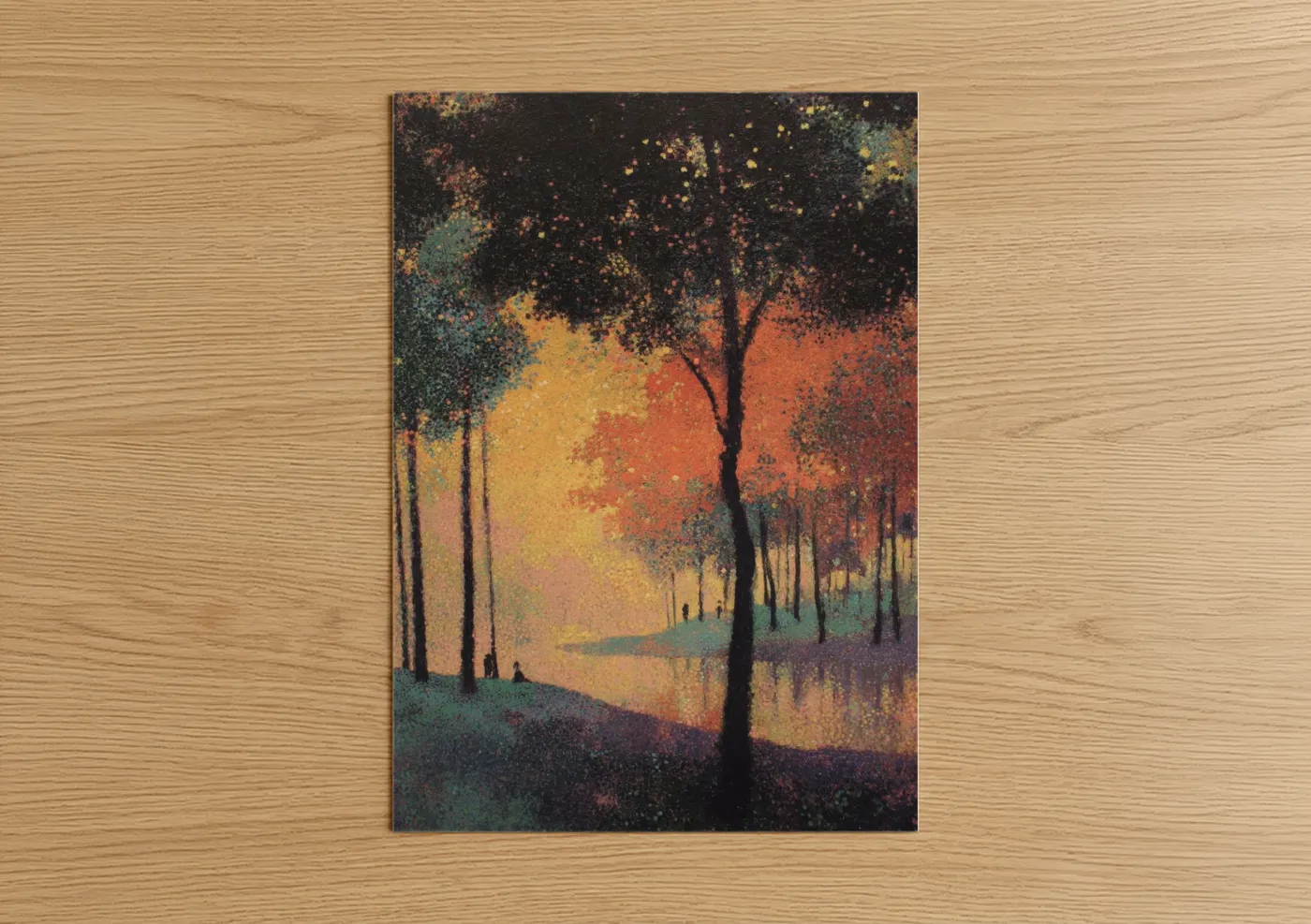 Firefly Forest Sunset Landscape Wall Art