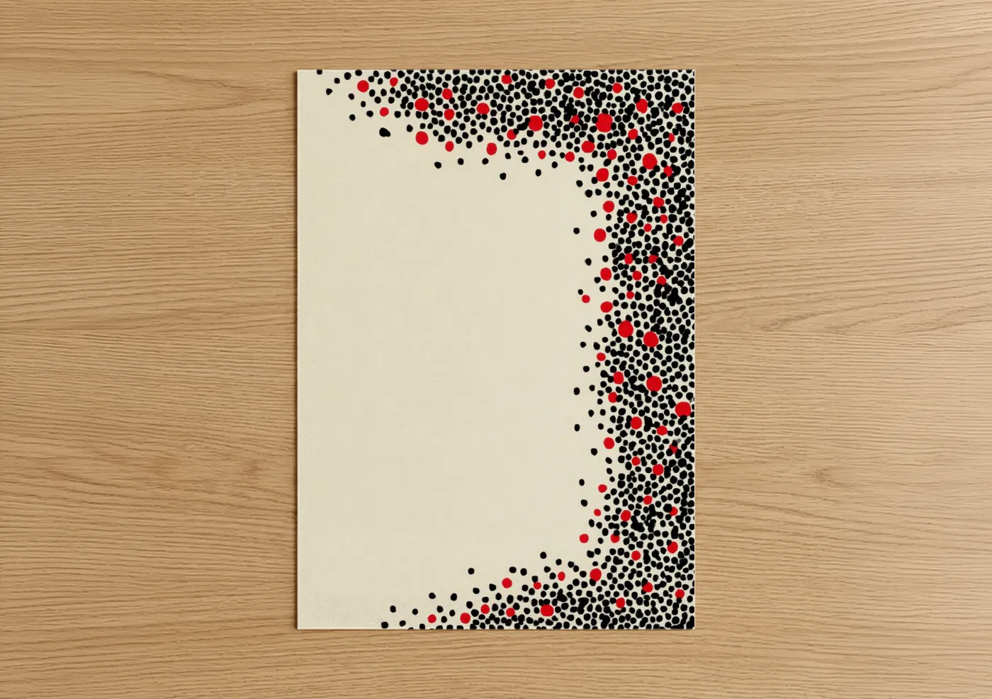 Crimson Particle Flow Abstract Wall Art