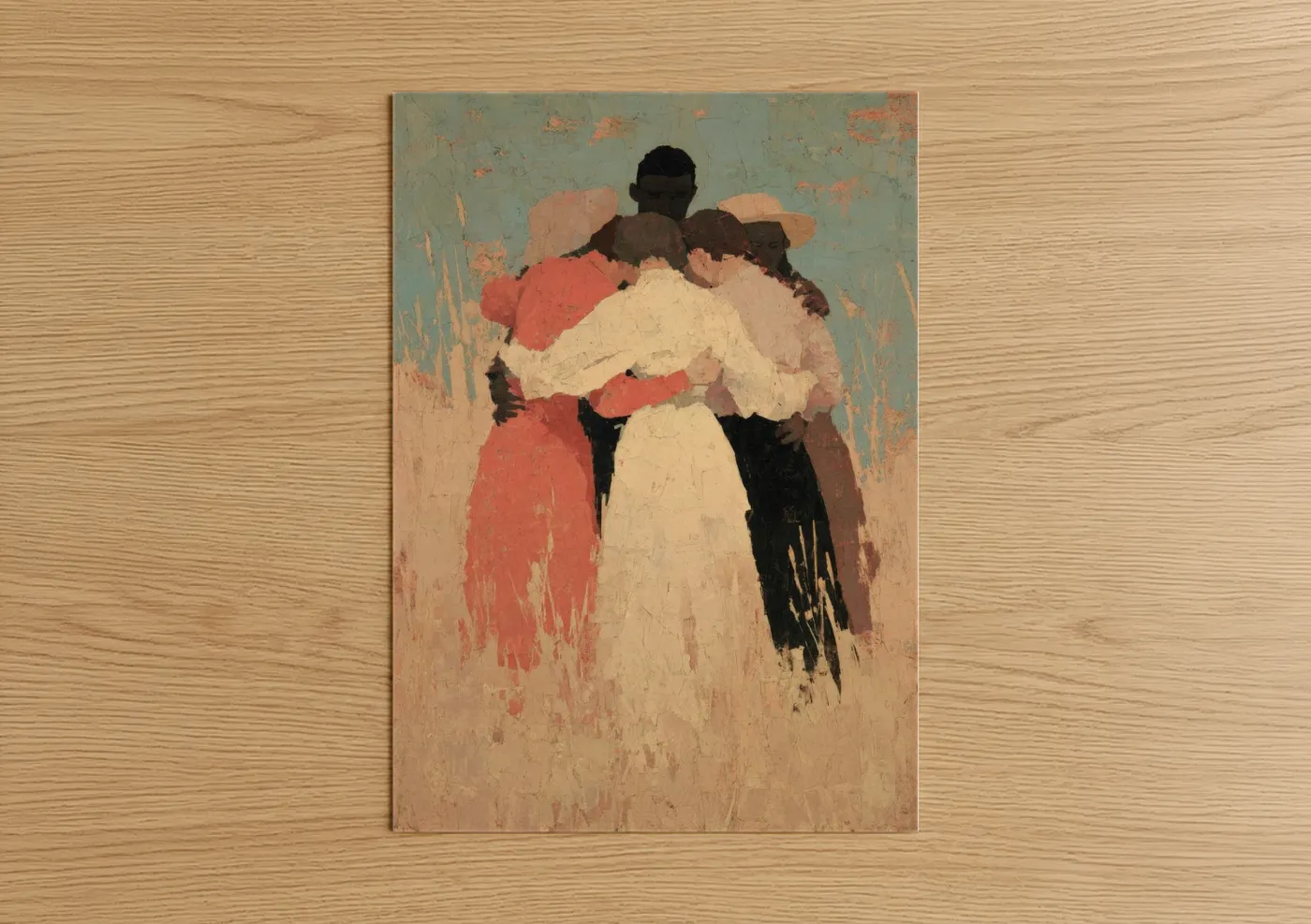 Juneteenth Unity Embrace Celebration Wall Art