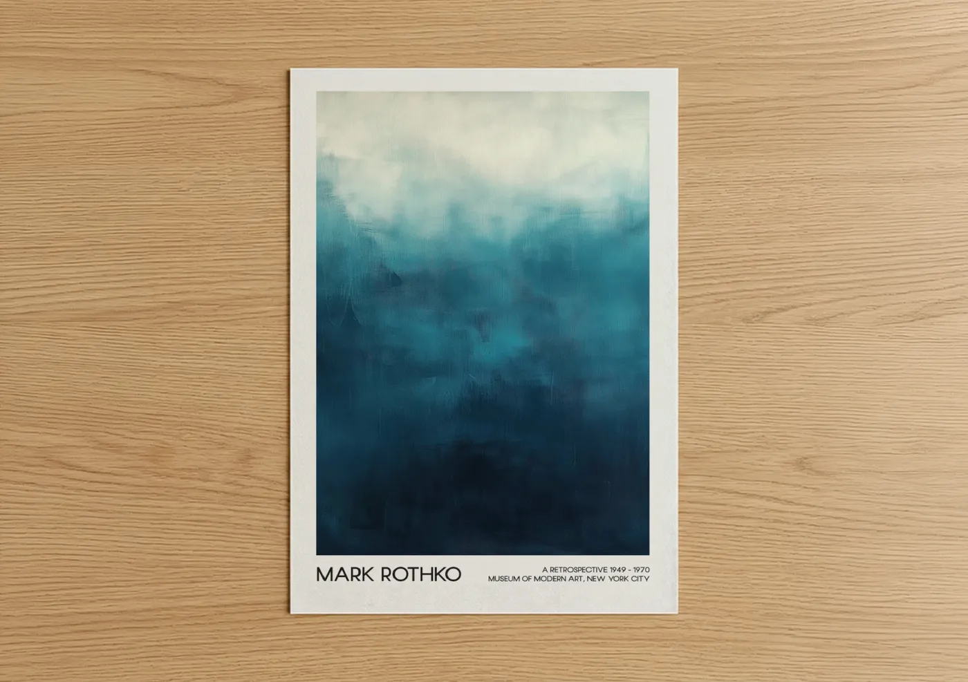 Misty Blue Abstract Expressionist Wall Art