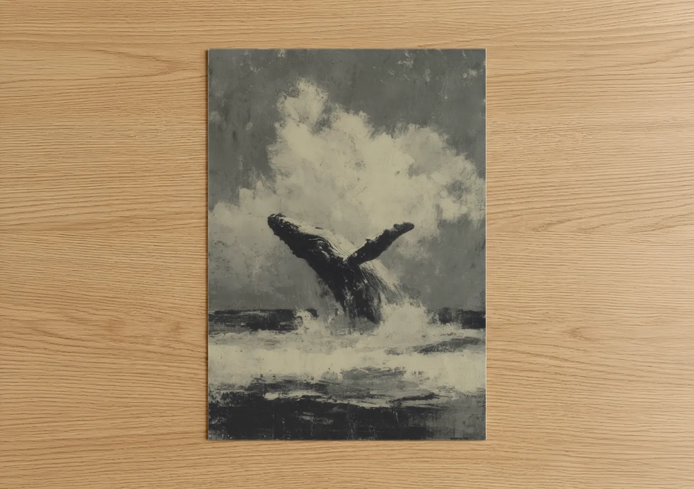 Breaching Humpback Whale Ocean Wall Art