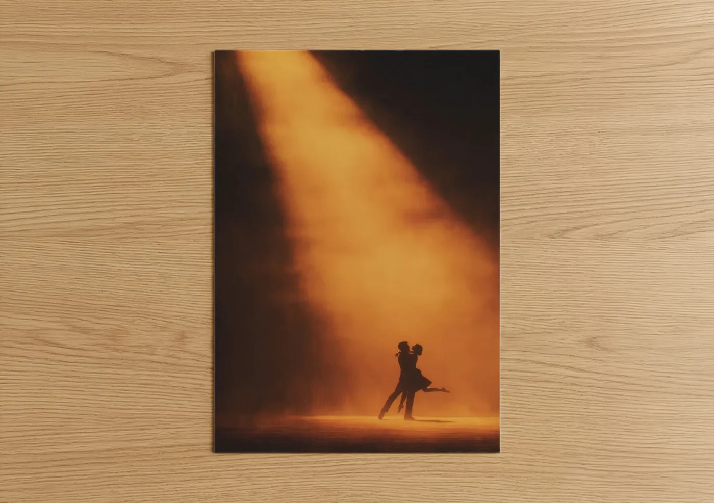 Golden Ballet Lift Romantic Dance Wall Art