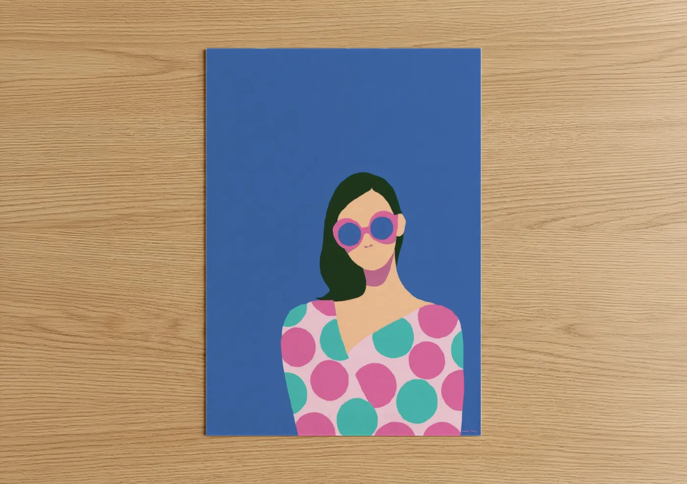 Stylish Woman Illustration Modern Art Print Wall Art