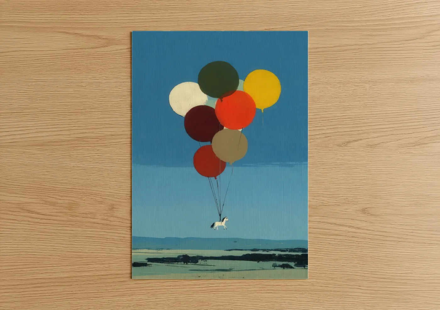Miniature Horse Balloon Sky Wall Art