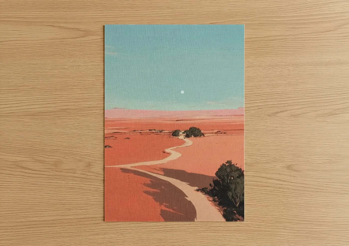 Desert Pathway Landscape Art Print Wall Art