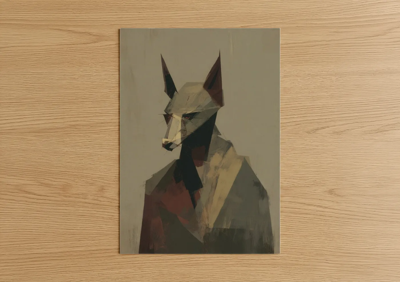 Geometric Werewolf Modern Wall Art