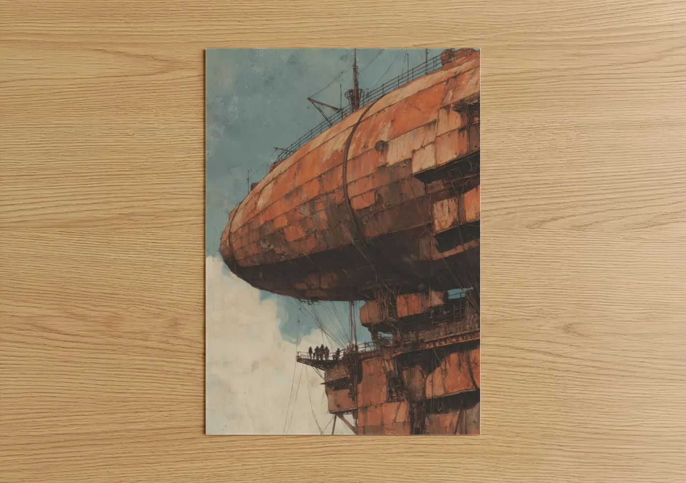 Rusty Airship Steampunk Wall Art