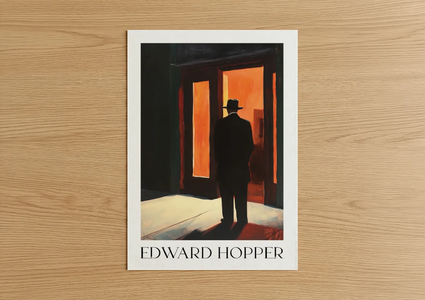 Edward Hopper Silhouette Door Art Print Wall Art