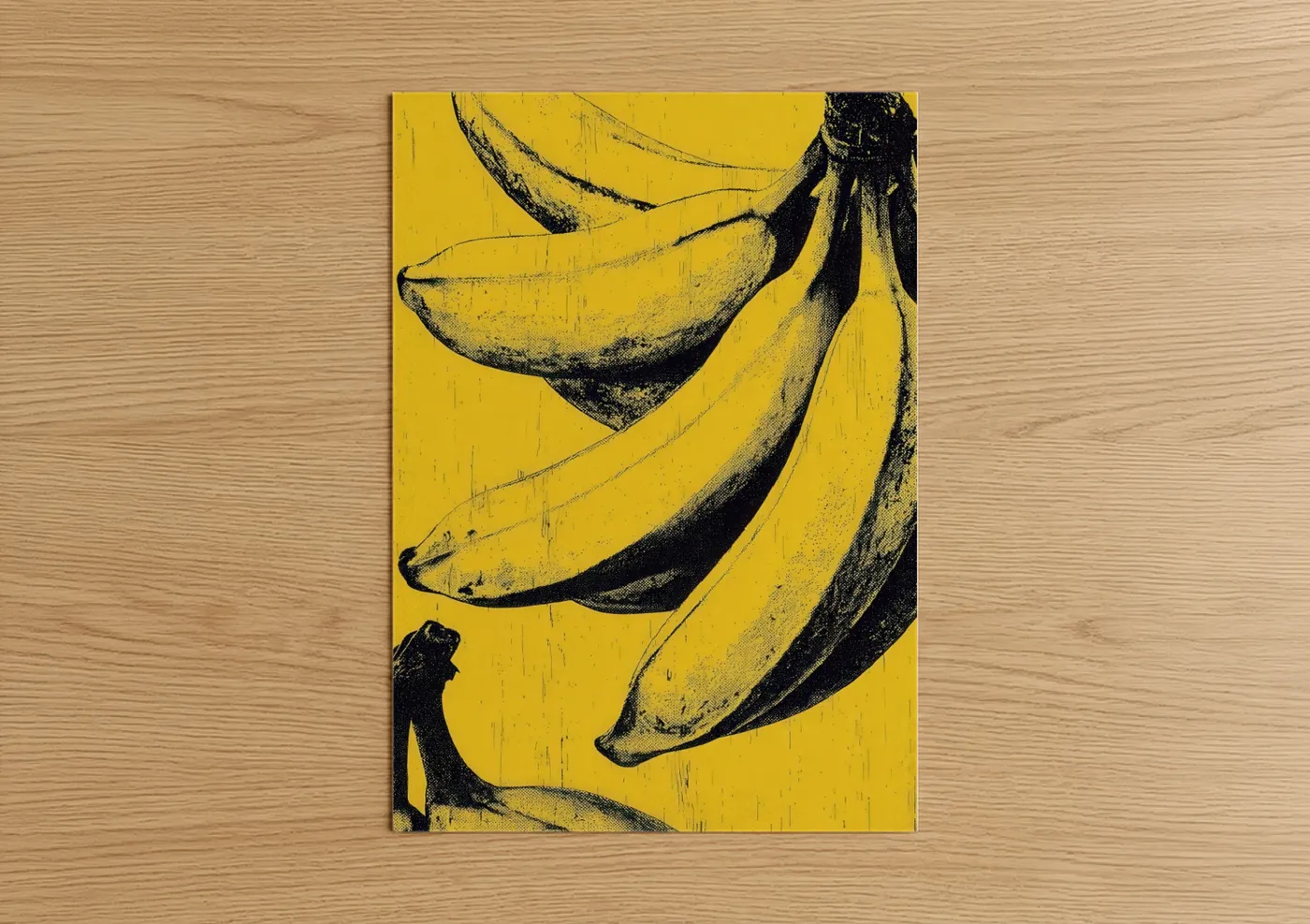 Yellow Banana Bunch Pop Art Print Wall Art