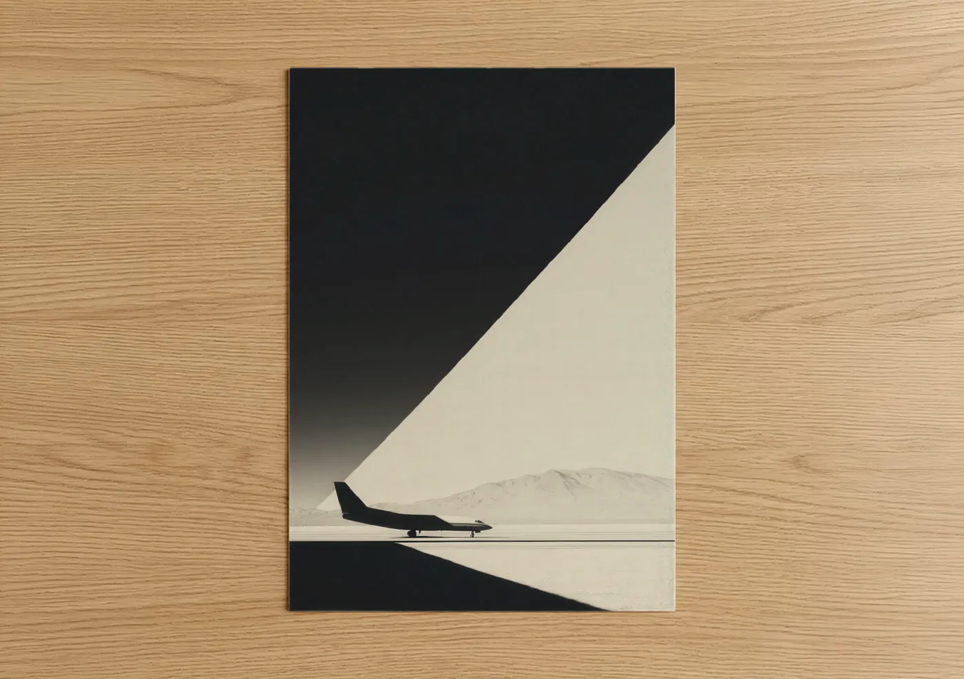 Private Jet Desert Minimalist Wall Art