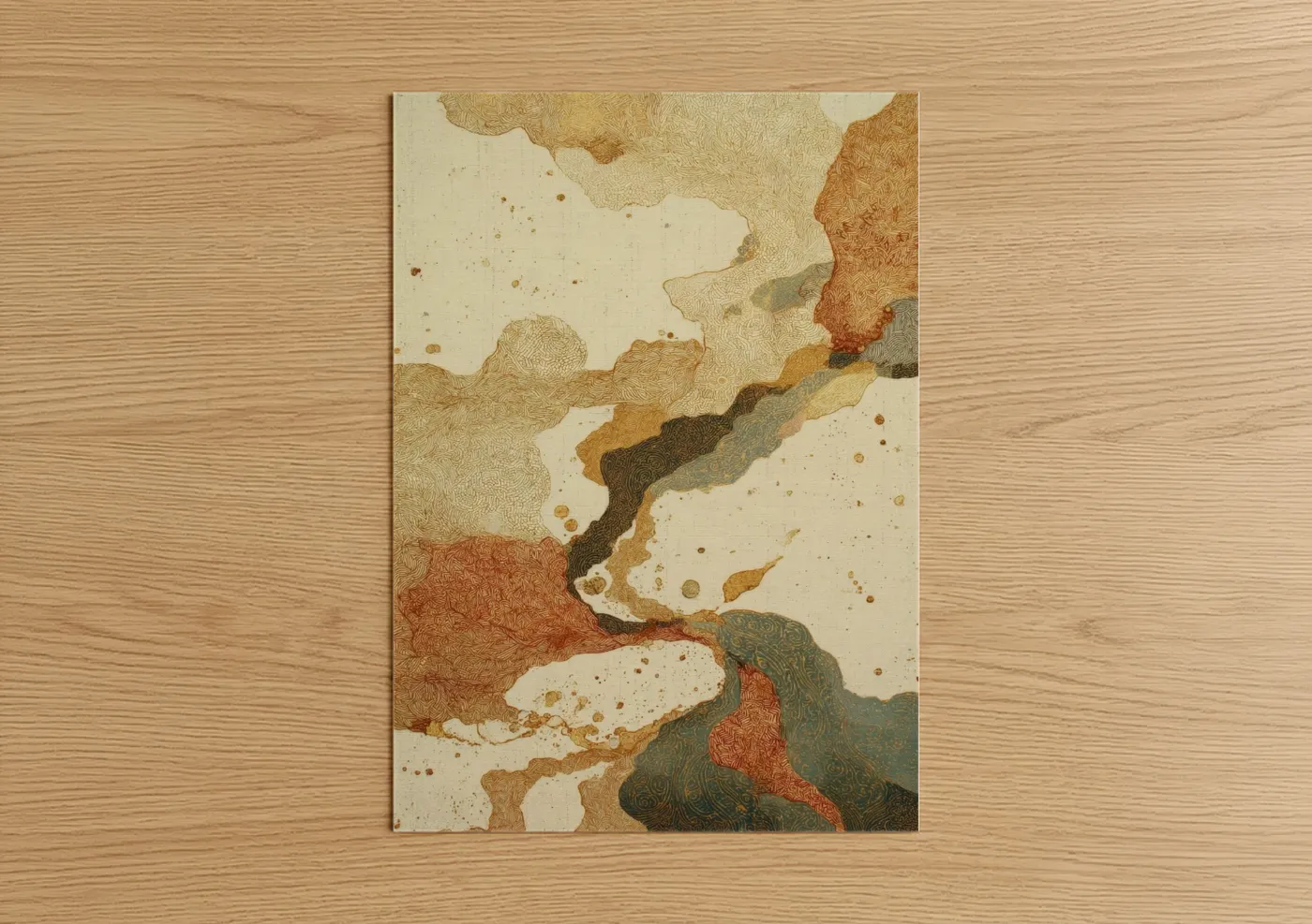 Earthy Abstract Expressionism Wall Art