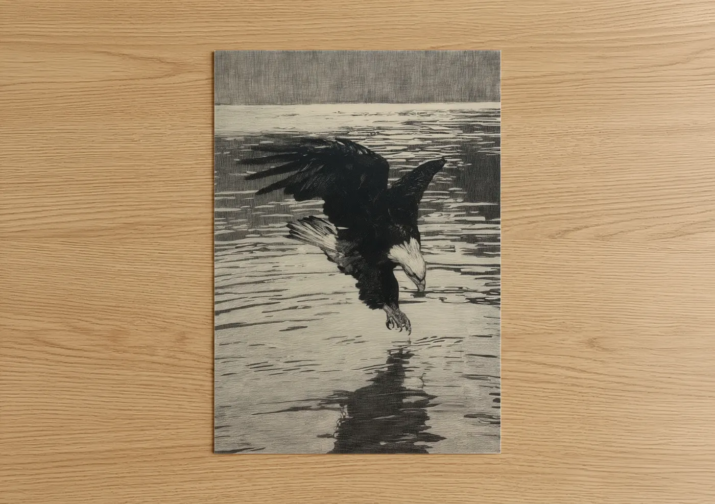 Bald Eagle Diving Action Wildlife Wall Art