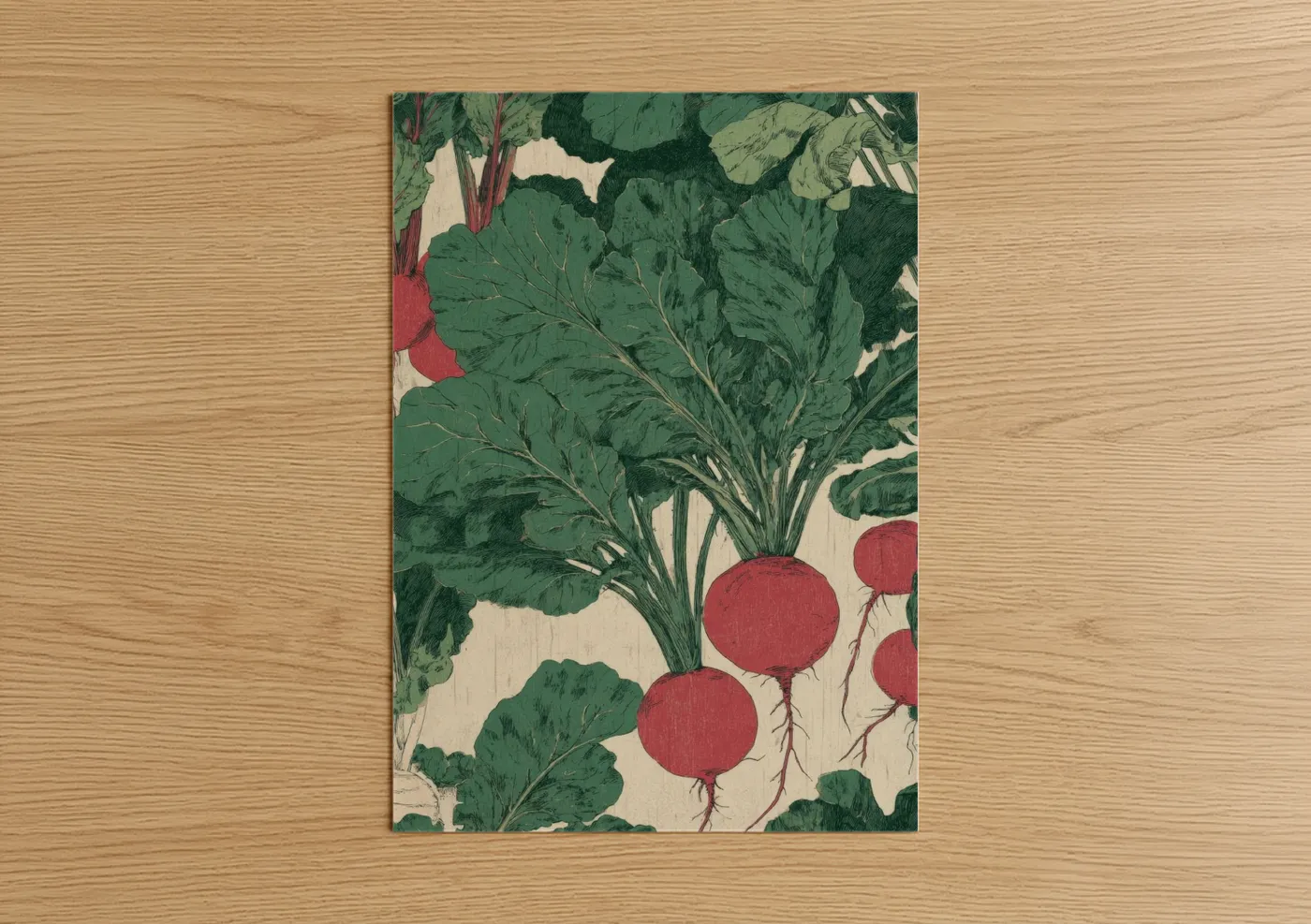 Radish Garden Illustration Botanical Wall Art