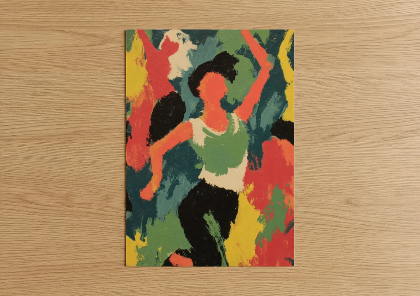 Vibrant Zumba Energy Abstract Dance Wall Art