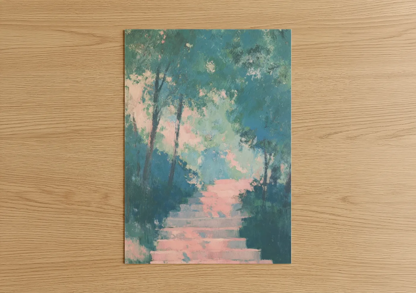Dreamscape Staircase Impressionist Wall Art