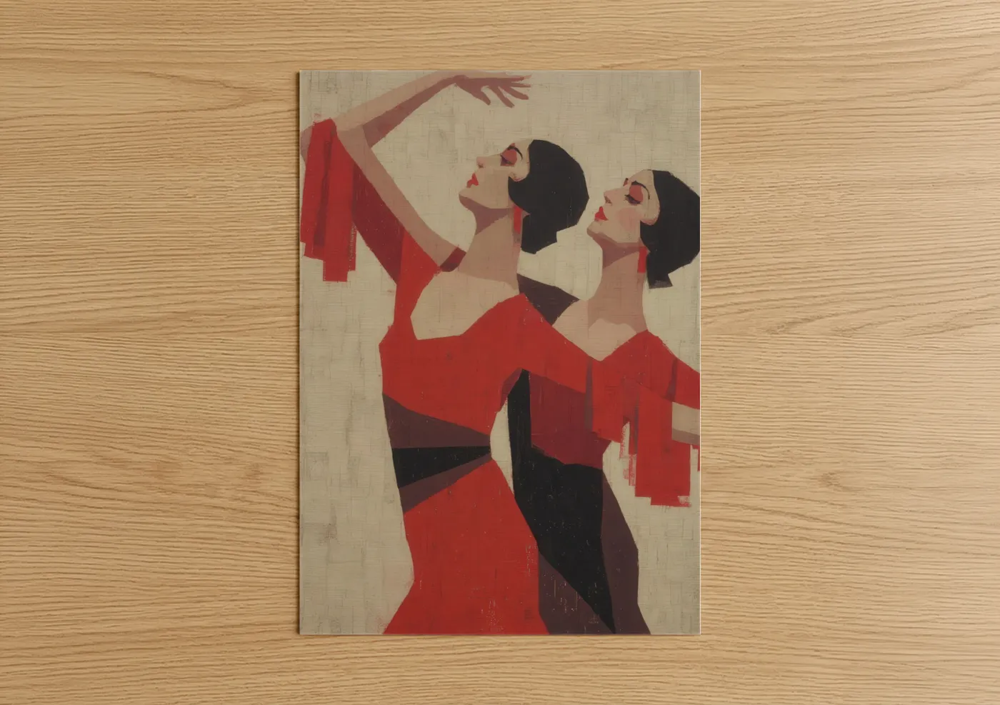 Red Flamenco Dancers Spanish Wall Art