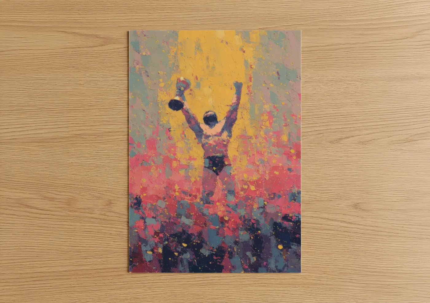 Victory Stance Abstract Wrestling Wall Art