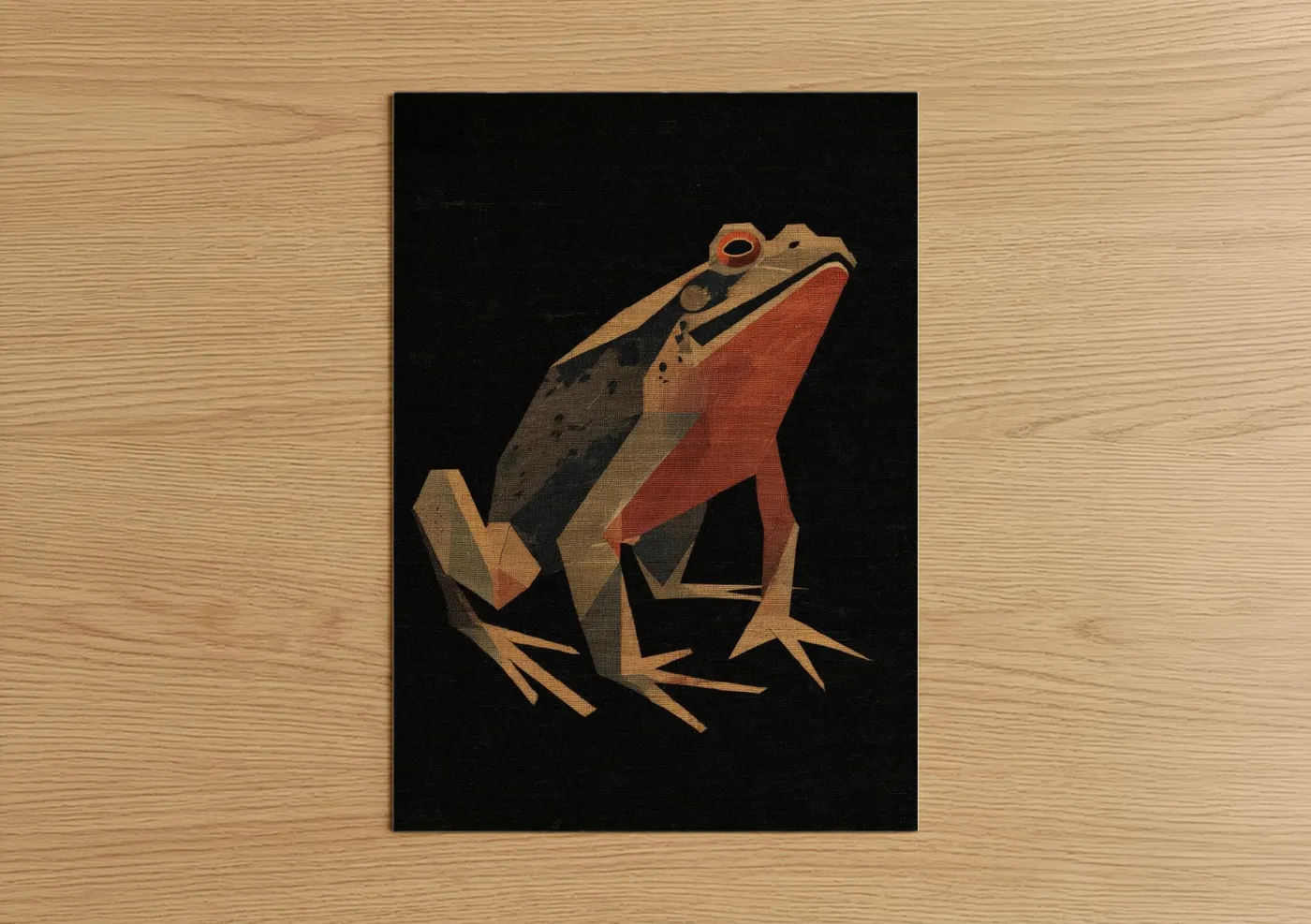 Geometric Frog Modern Art Illustration Wall Art