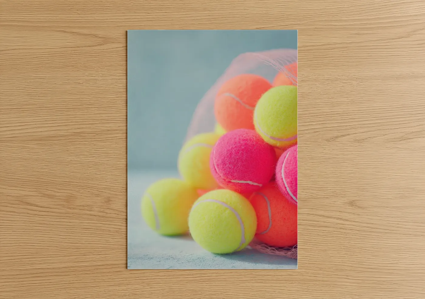 Colorful Neon Racquetball Sports Wall Art