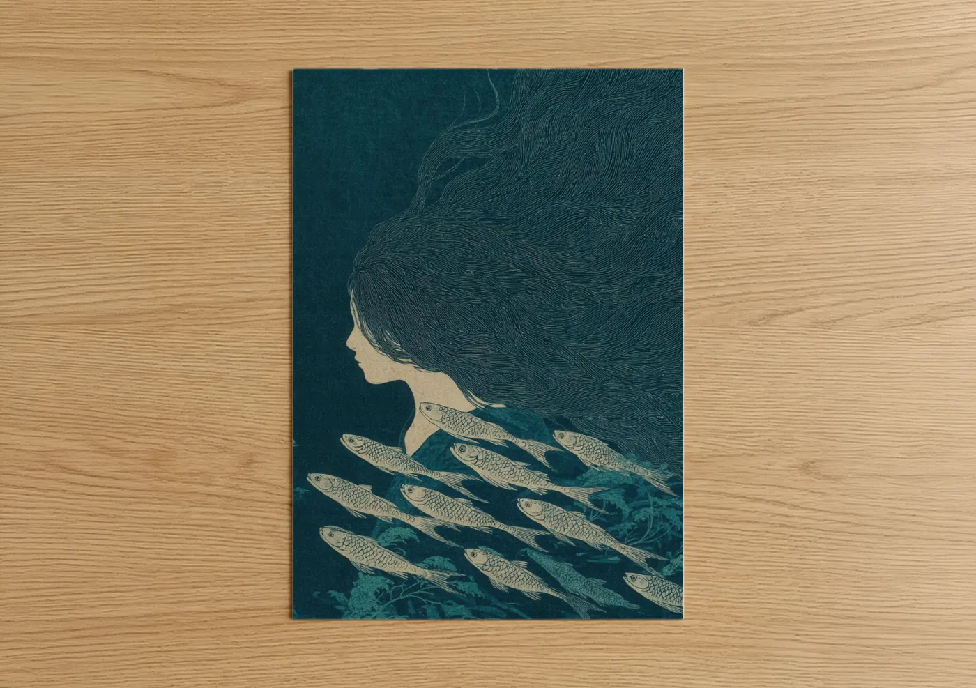 Ocean Siren Mythical Creature Wall Art
