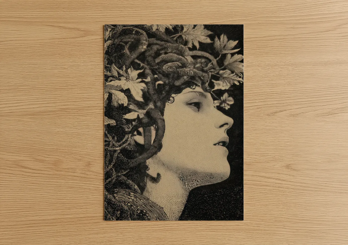 Medusa Profile Mythical Creature Wall Art