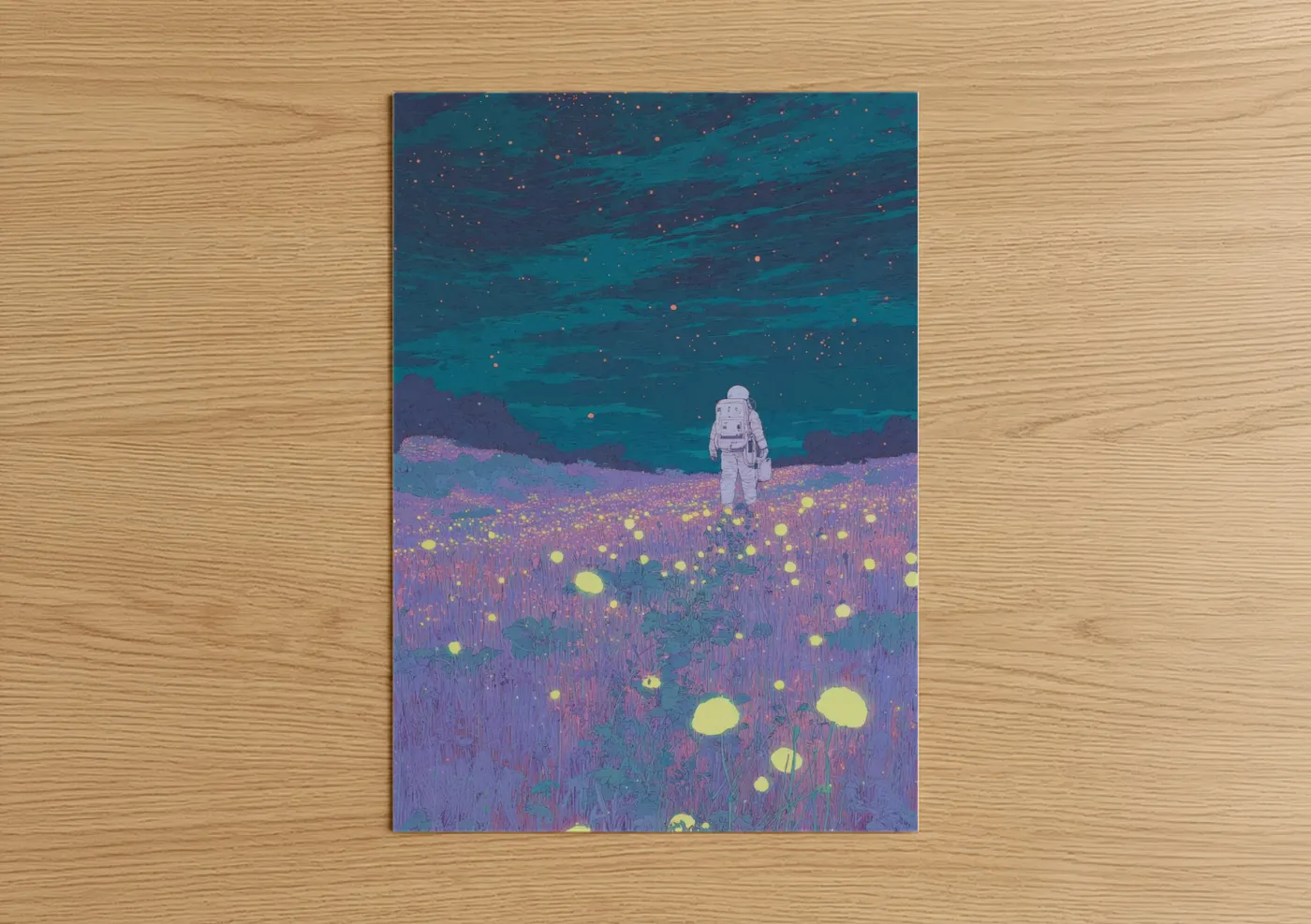 Cosmic Astronaut Starfield Wall Art