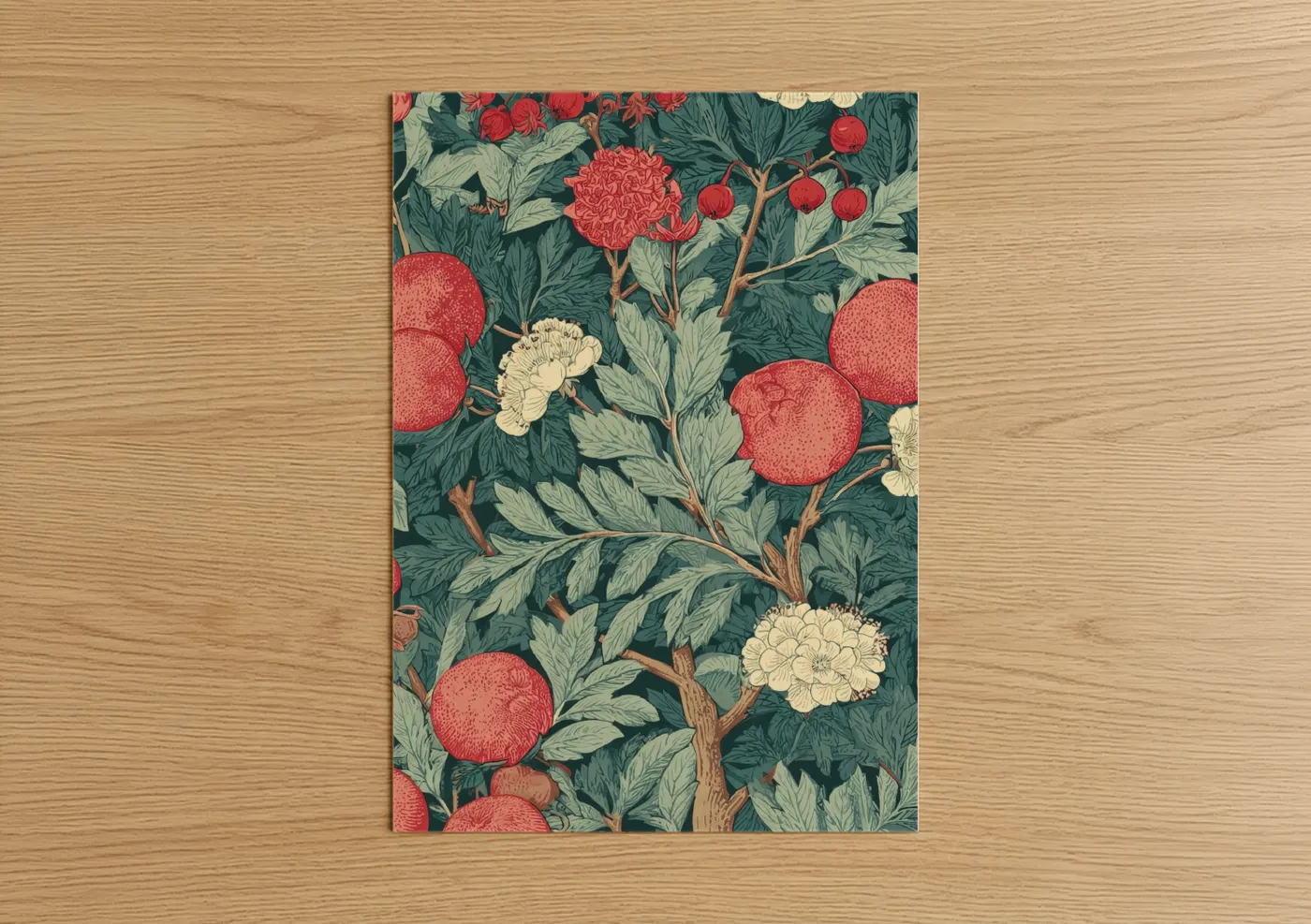 Festive Pomegranate Garden May Day Floral Wall Art