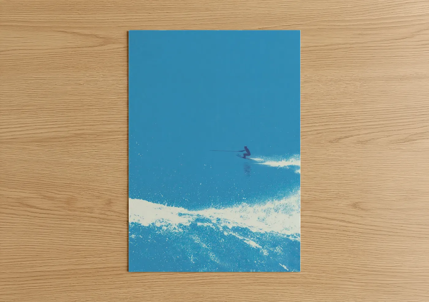 Water Skiing Coastal Wave Action Sport Wall Art