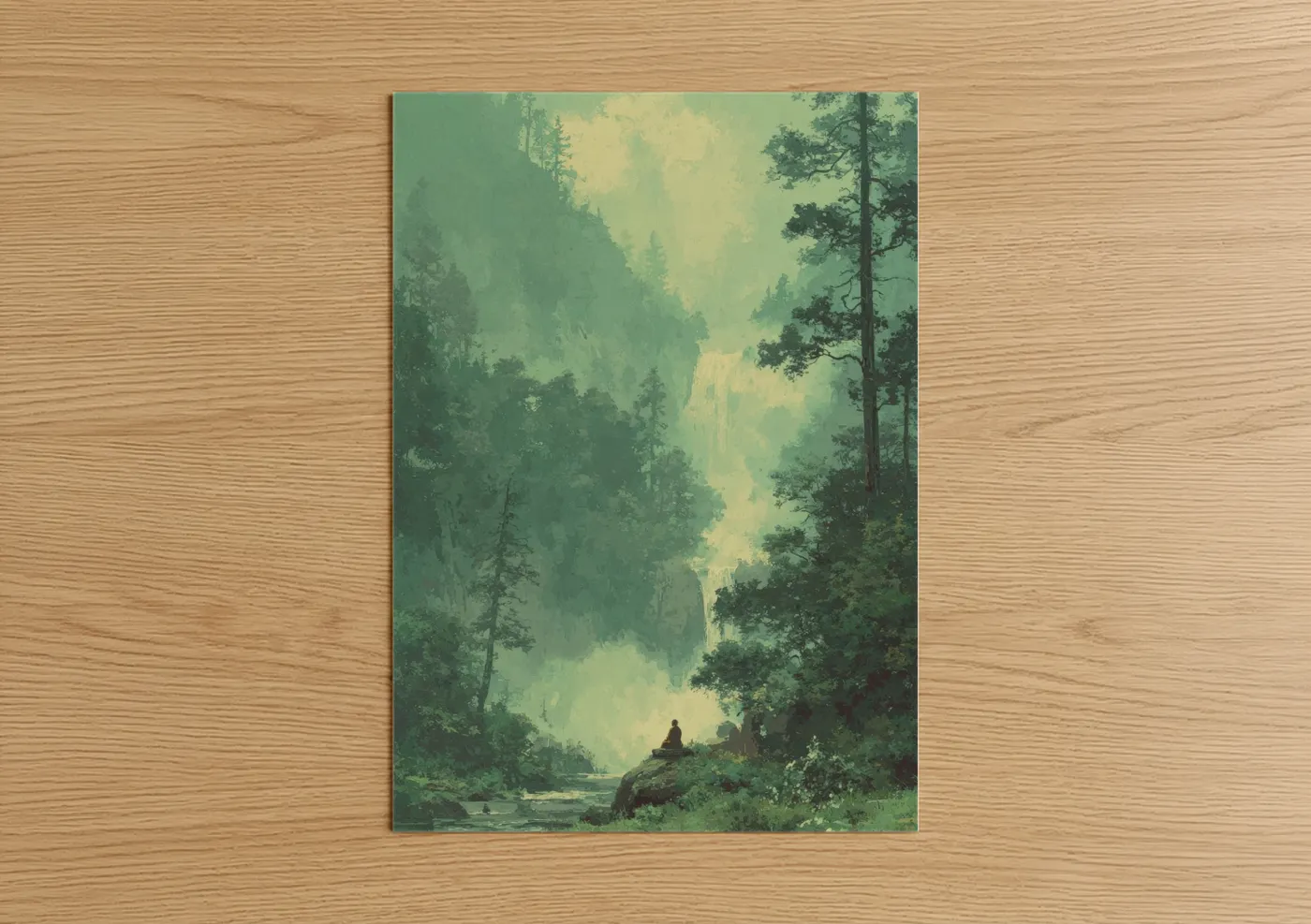 Serene Islamic Forest Meditation Wall Art
