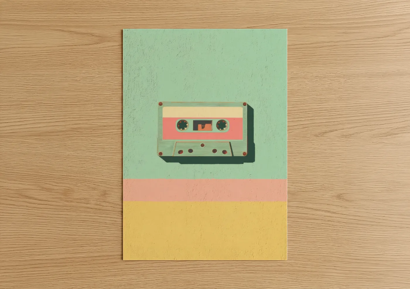 Retro Cassette Tape Vintage Music Wall Art