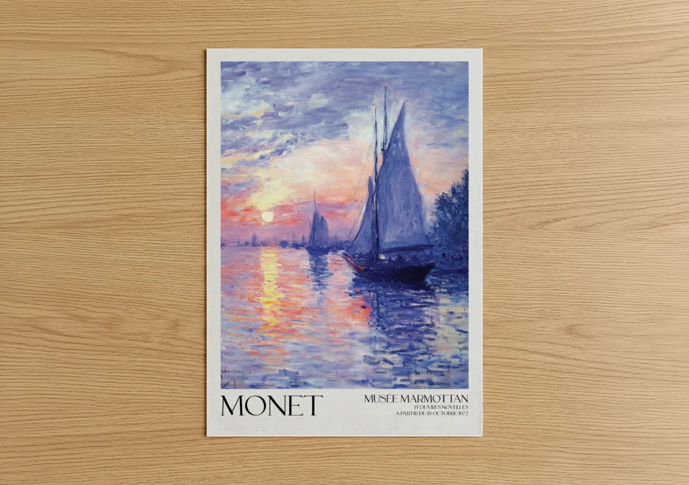 Impressionist Sailboat Seascape Sunset Wall Art