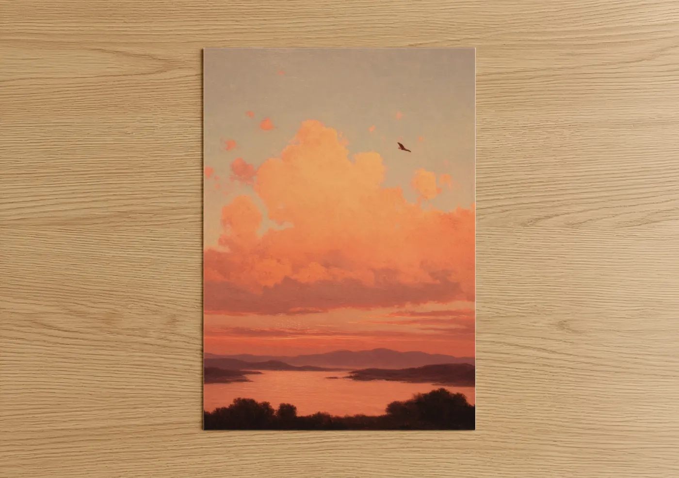 Patriotic Sunset Clouds Landscape Wall Art