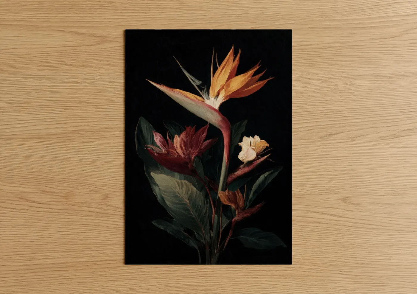 Exotic Bird of Paradise Floral Botanical Wall Art