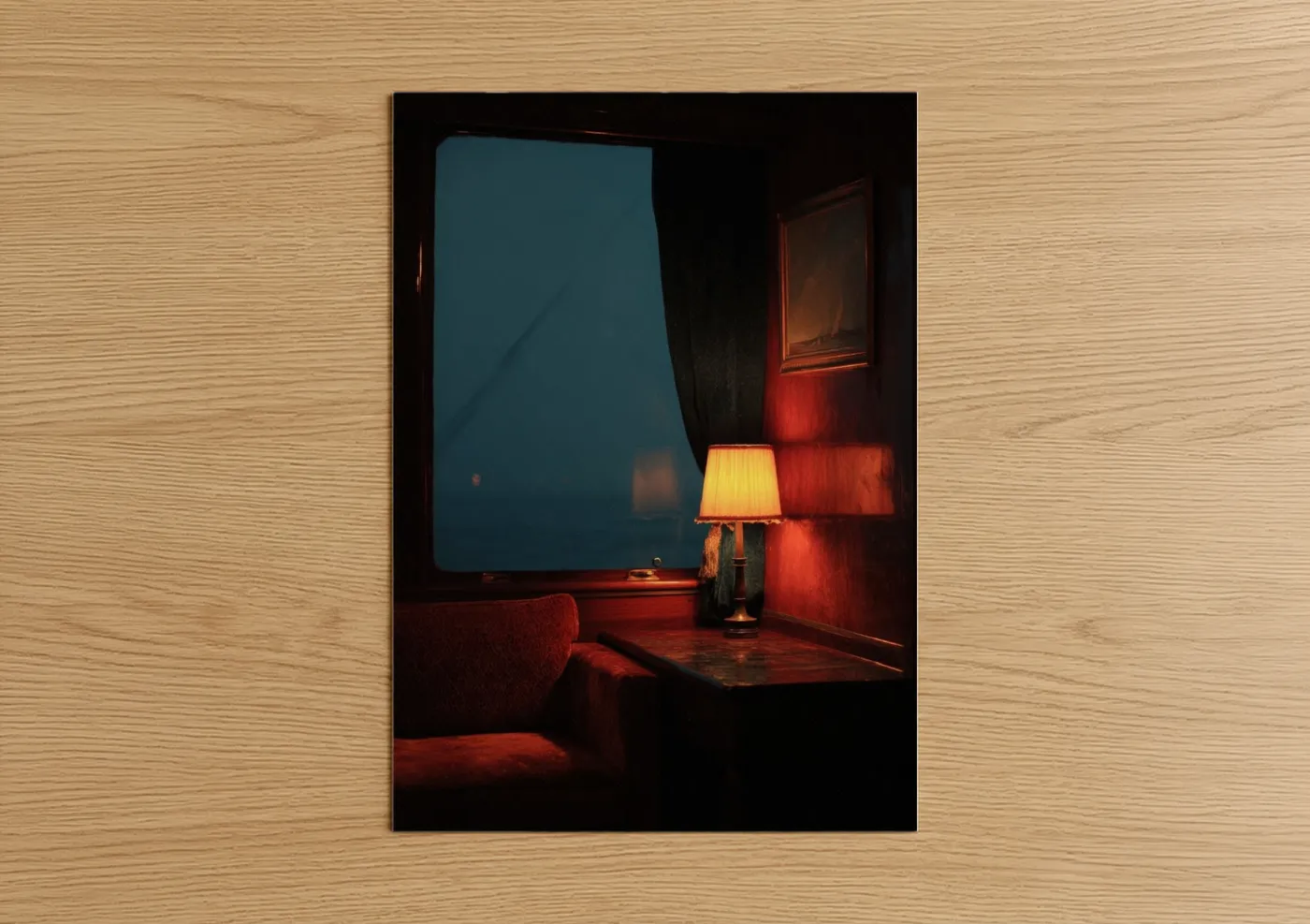 Moody Yacht Interior Evening Ambiance Wall Art