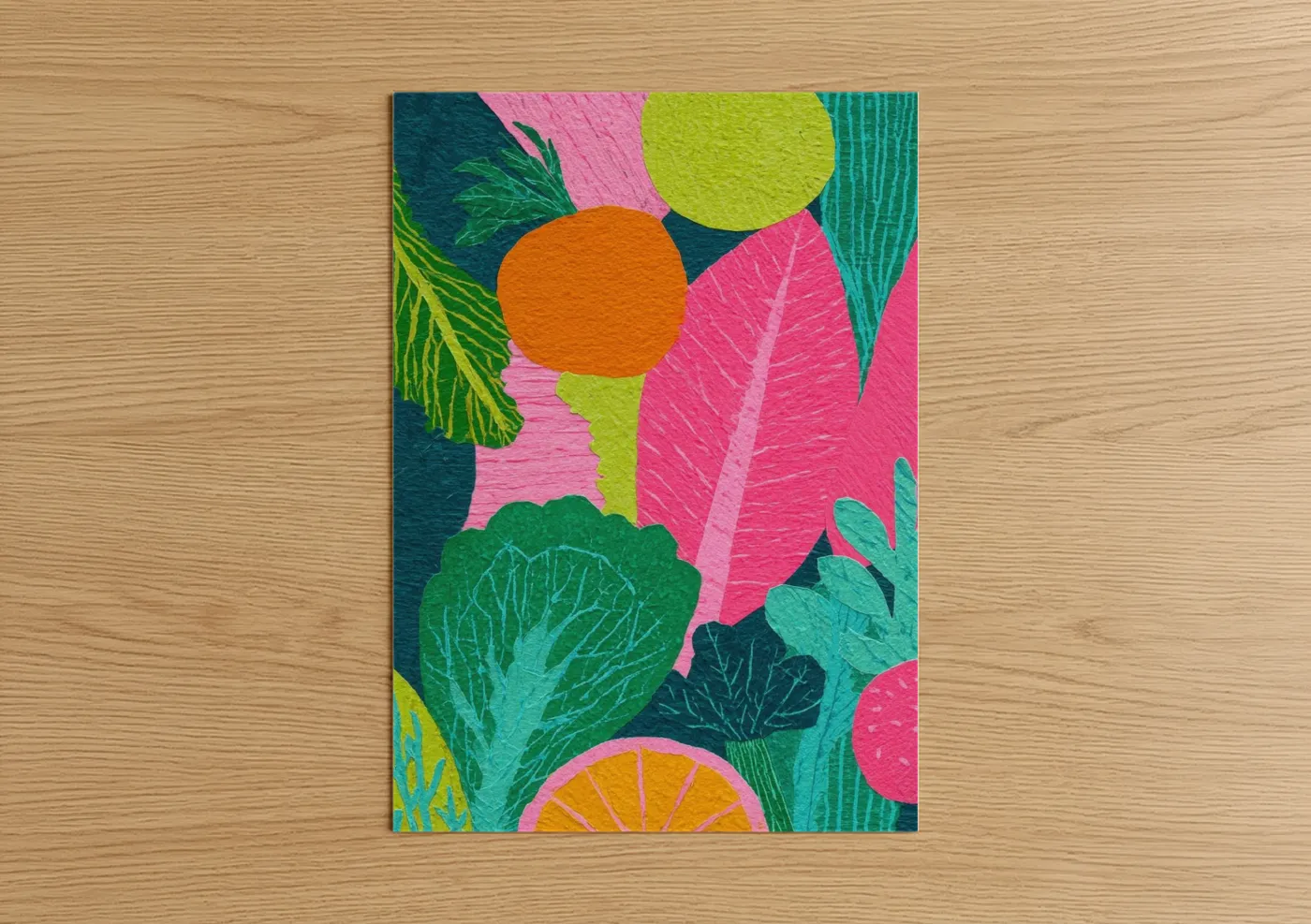 Vibrant Salad Garden Botanical Wall Art