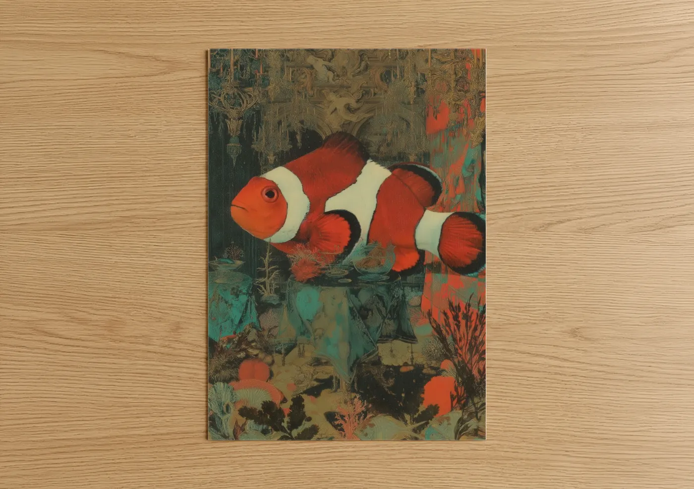 Ornate Clownfish Vintage Wall Art