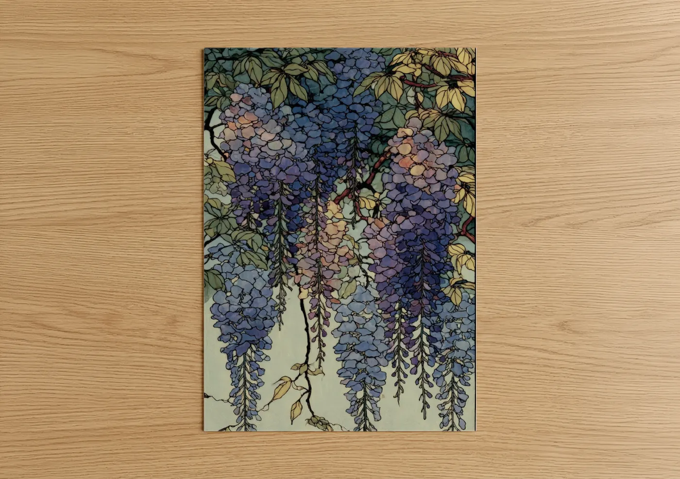 Cascading Wisteria Flower Art Print Wall Art