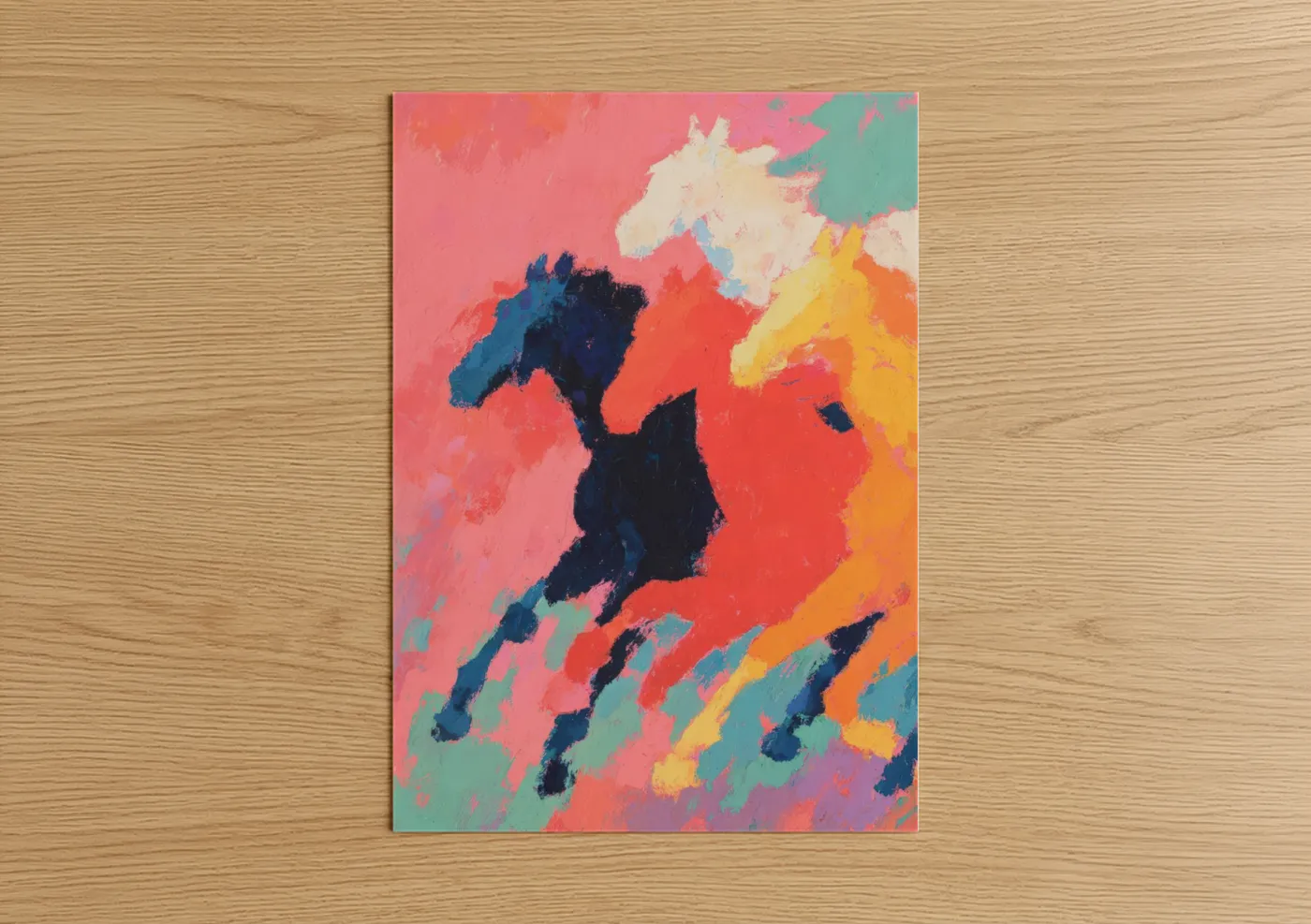Dynamic Horse Racing Silhouette Wall Art